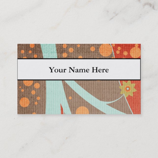 Carte d'entreprise ou de profil Retro Design (Devant)