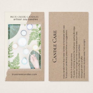 Carte d'entretien de bougie photo Kraft moderne