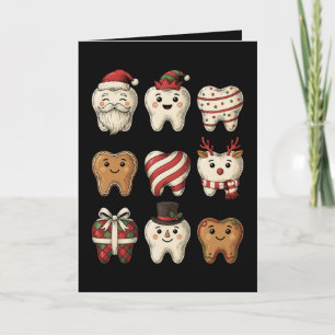 Carte Dents de Noël Dentiste Santa Gâteau Dentiste