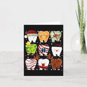 Carte Dents de Noël mignonnes Dentiste de Noël drôle Den