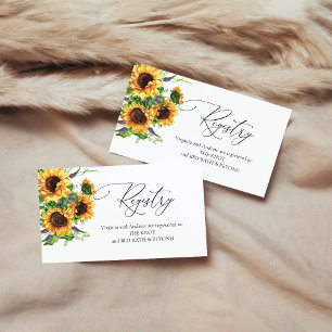 Carte d'enveloppe du registre des tournesols