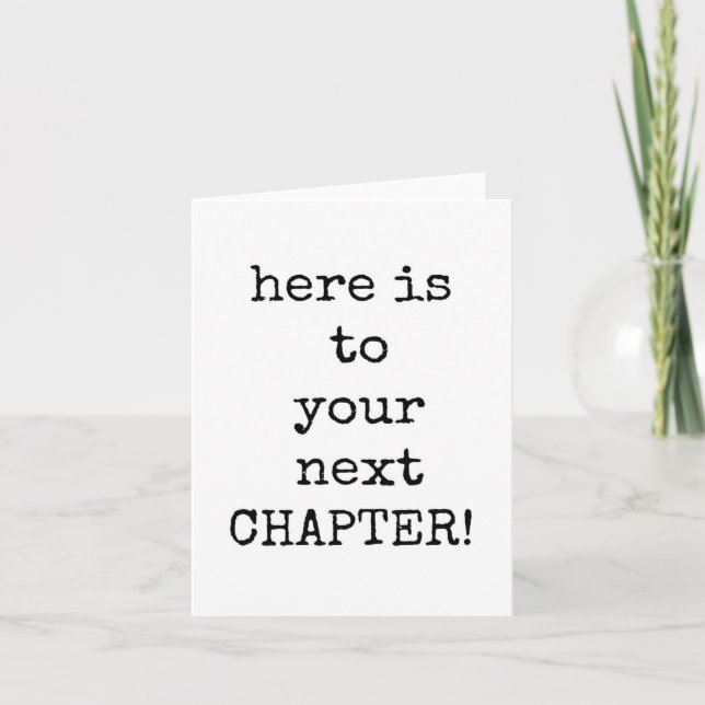 Carte Départ De Coworker, Chapitre Suivant, Adieu, Bonne (Devant)