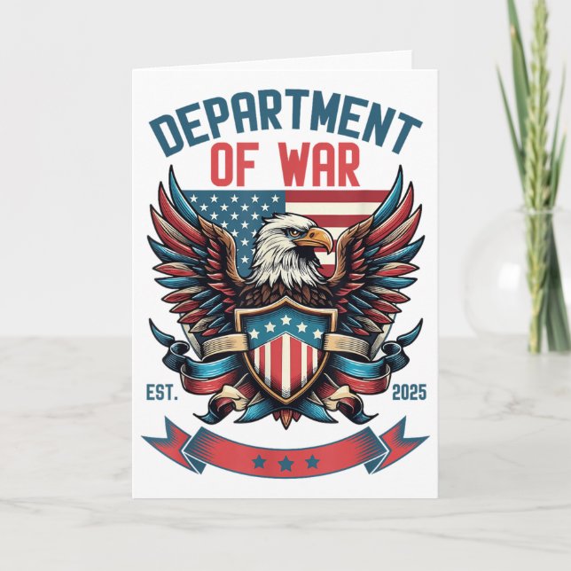 Carte Department Of War Established 2025 Dow  (Devant)
