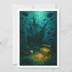 Carte d'épave de Montauk Salvat Co. 5x7