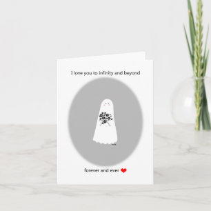 Carte Déplaisant Ghost Romantique Saint Valentin Anniver