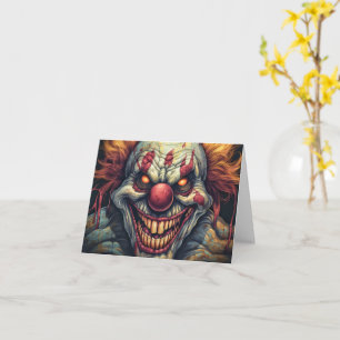 Carte Déplaisant Sideshow Carnival Funhouse Clown Hallow