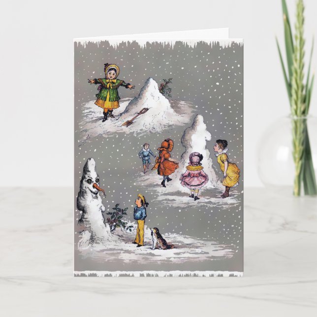 Carte déplaisante de bonhomme de neige de Noël (Devant)