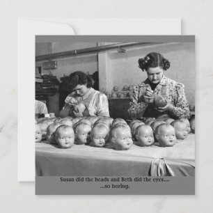 Carte Déplaisante de fabrique de poupées pour les 