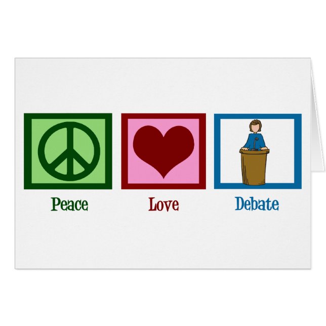 Carte d'équipe Peace Love Debate (Devant horizontal)