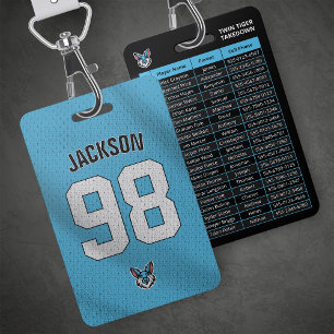 Carte d'équipe personnalisée Badge Sport Équipe Bl