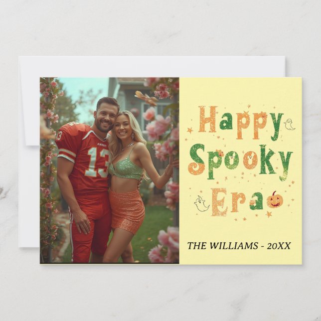 Carte d'ère effrayante joyeuse, Photo halloween 20 (Devant)