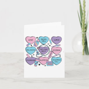 Carte Dermatologie Rétro Saint-Valentin Cœur Candy Derm