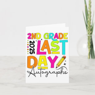 Carte dernier Jour De L'École Autographe 2E Année 2025