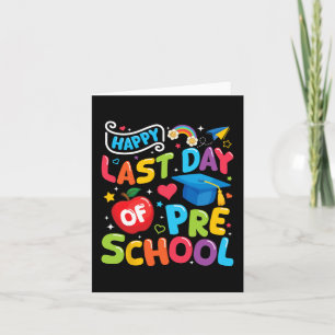 Carte Dernier Jour De Maternelle Professeur Pré-k Étudia