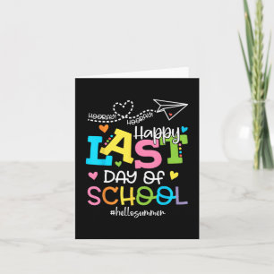 Carte Dernier Jour D'école Bonjour L'été Élèves Et Ensei