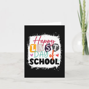 Carte Dernier Jour D'école Enseignant & Enfants