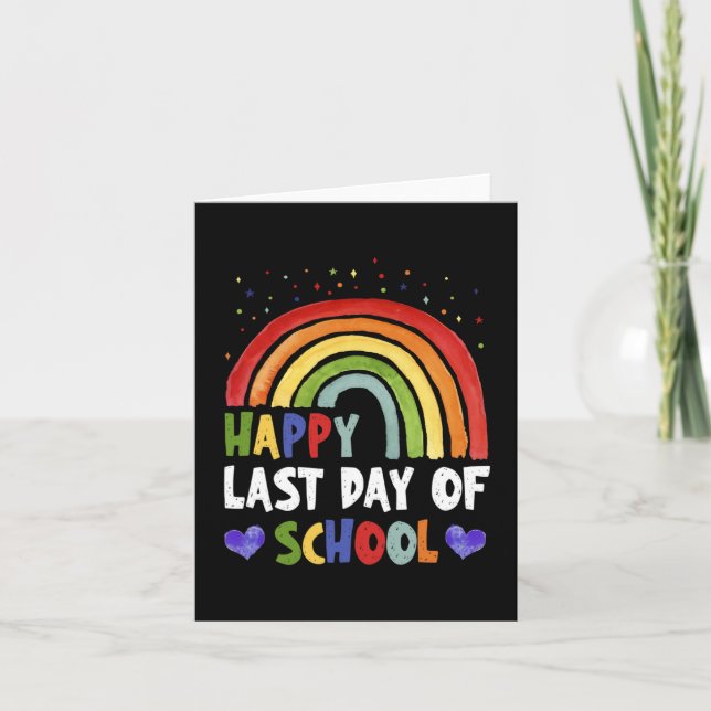 Carte Dernier Jour D'École Professeur Étudiant Remise De (Devant)