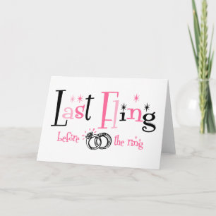 Carte Dernière Fling Avant La Bague