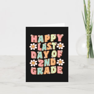 Carte Dernière journée de 2e année mignonne Super thé de