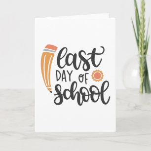 Carte Dernière journée d'école