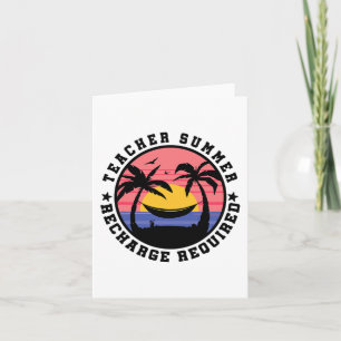 Carte Dernière journée École Chemise Enseignant été Rech