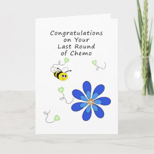 Carte Dernière ronde d'abeille, de fleurs et de coeurs c