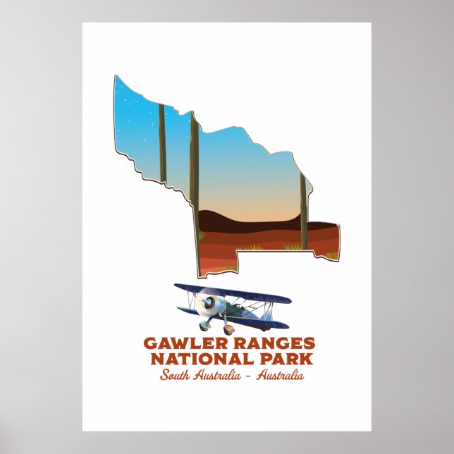 Carte des affiches de voyage de Gawler (Devant)