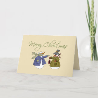 Carte des amis de neige de Noël
