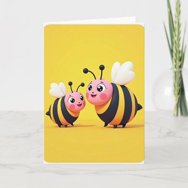 Carte des amis insectes de maman heureuse (Devant)