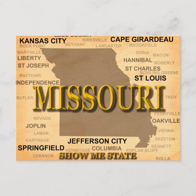 Carte des antiquités du Missouri (Devant)
