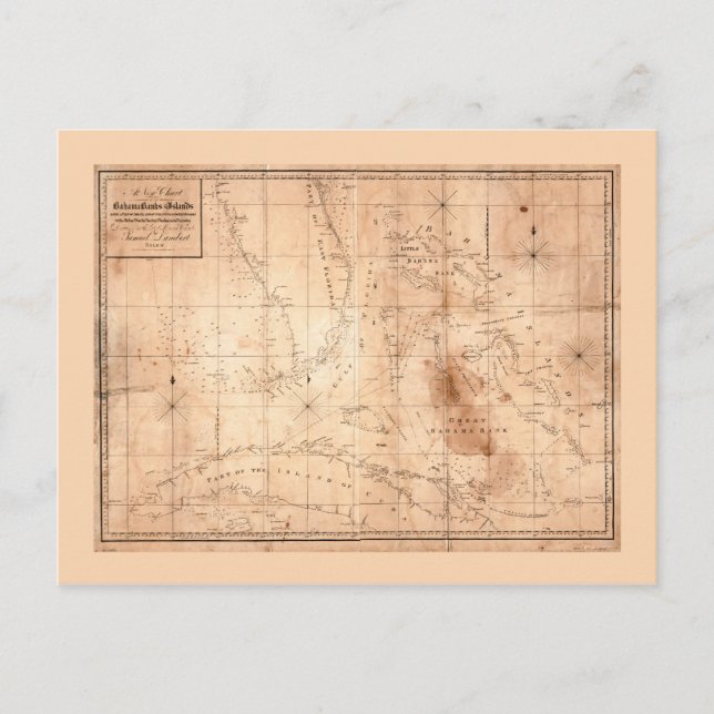 Carte des Banques et des Îles Bahama (1817) (Devant)