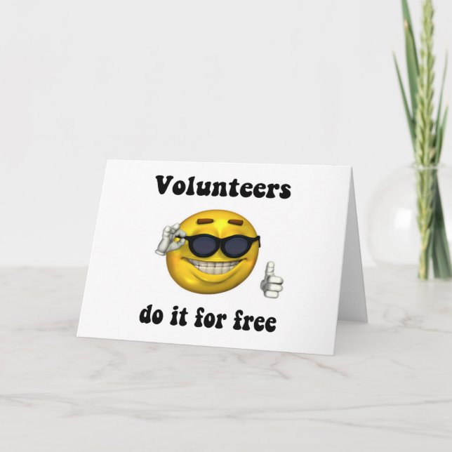 Carte Des bénévoles le font gratuitement (Devant)