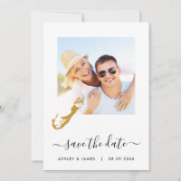 Carte des Bermudes Mariage photo Enregistrer la ca