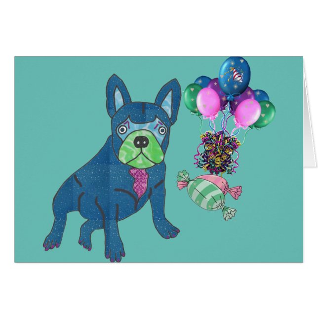 Carte des bulldogs français (Devant horizontal)