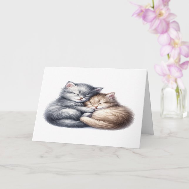 Carte Des chatons câlins (Orchidée)