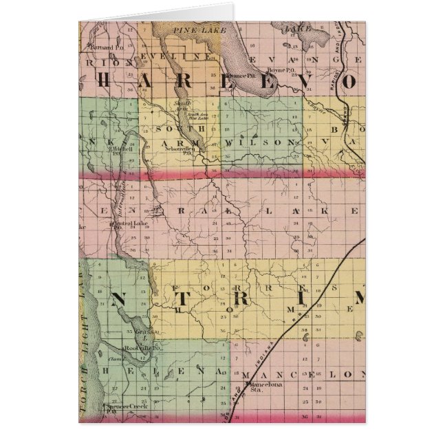 Carte des comtés de Charlevoix et d'Antrim, Michig (Devant)