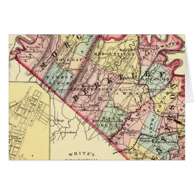 Carte des comtés de Morgan, Berkeley et Jefferson (Devant horizontal)