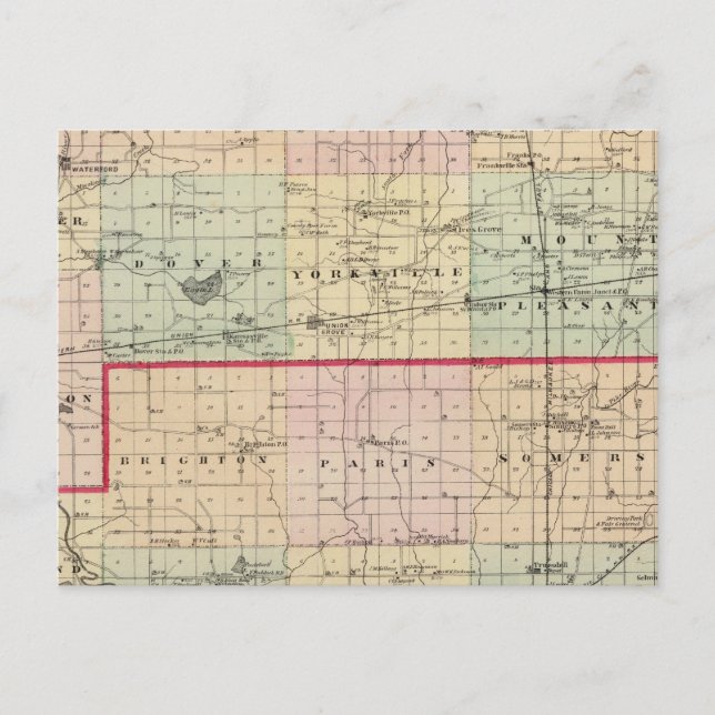 Carte des comtés de Racine et Kenosha (Devant)