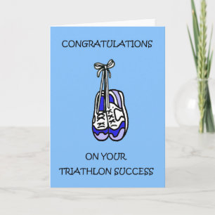 Carte Des congratulations de triathlon.