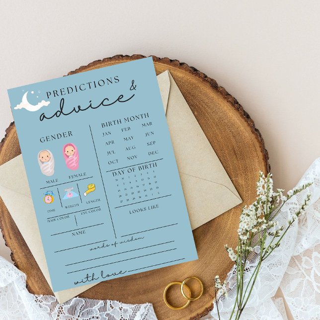 Carte Des Conseils Et Prédictions Du Baby shower (Créateur téléchargé)
