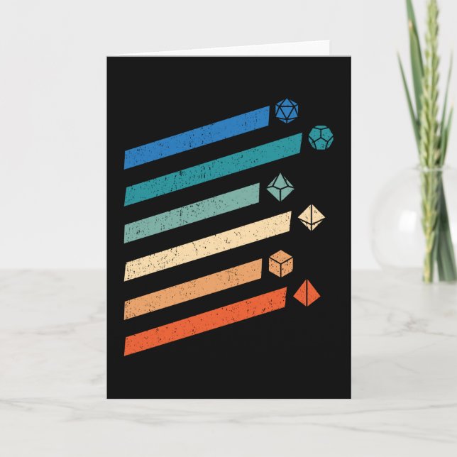 Carte Dés de table colorée (Devant)