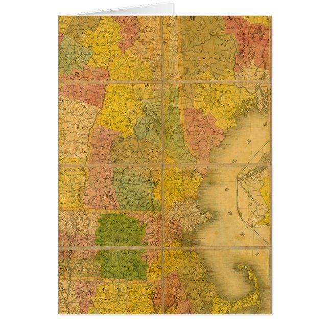 Carte des États de la Nouvelle-Angleterre (Devant)