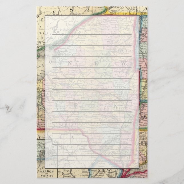 Carte Des États De New York (Devant)
