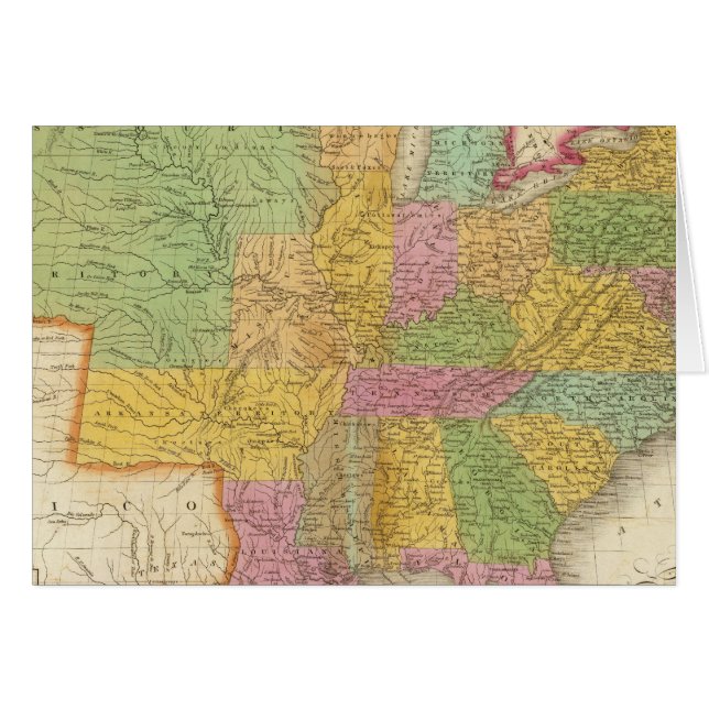 Carte des États-Unis (Devant horizontal)