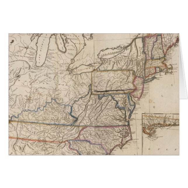 Carte des États-Unis (Devant horizontal)