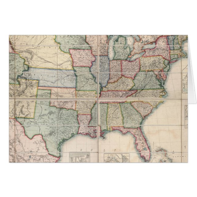 Carte des États-Unis 3 (Devant horizontal)