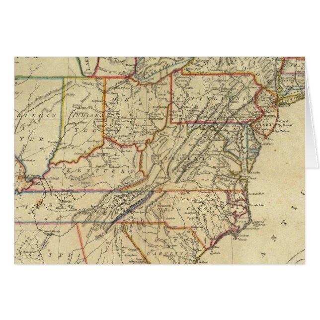 Carte des États-Unis d'Amérique (Devant horizontal)