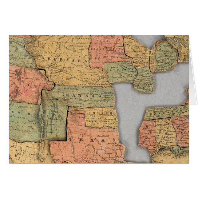 Carte des États-Unis et du Canada (Devant horizontal)