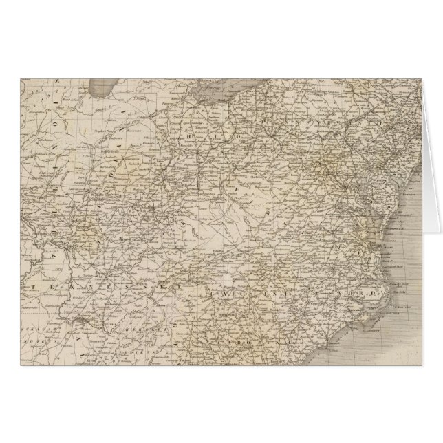 Carte des États-Unis montrant les colonies (Devant horizontal)
