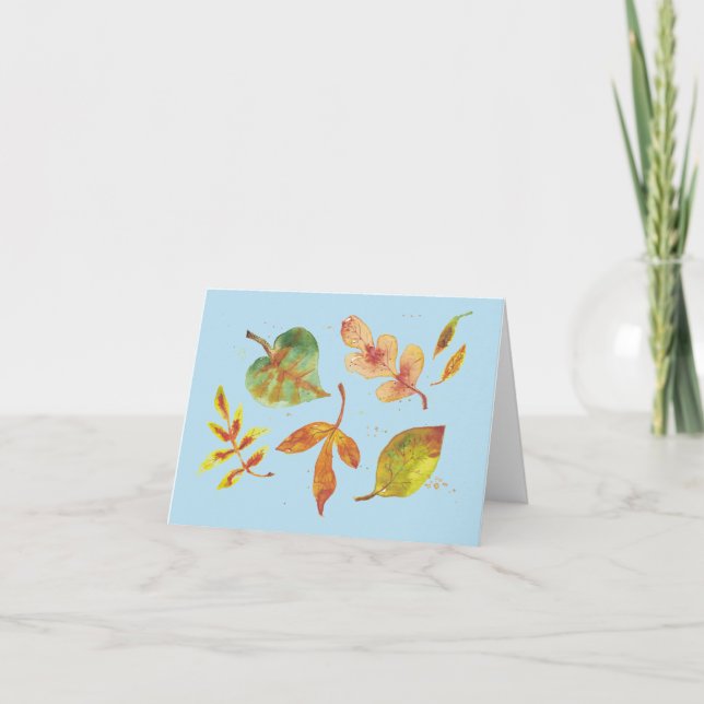Carte des feuilles d'automne (Devant)